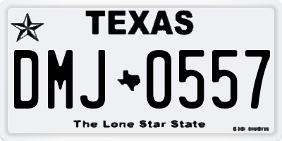 TX license plate DMJ0557