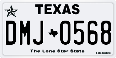 TX license plate DMJ0568