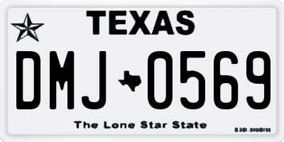 TX license plate DMJ0569