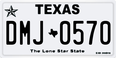 TX license plate DMJ0570