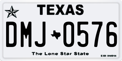 TX license plate DMJ0576