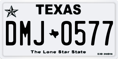 TX license plate DMJ0577