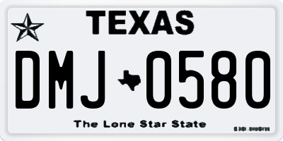 TX license plate DMJ0580