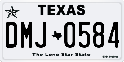 TX license plate DMJ0584