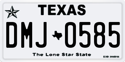 TX license plate DMJ0585