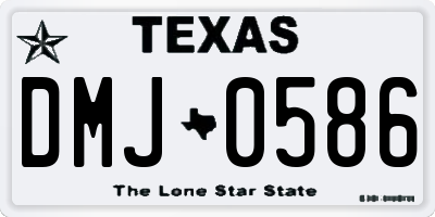 TX license plate DMJ0586