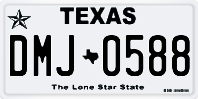 TX license plate DMJ0588
