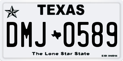 TX license plate DMJ0589