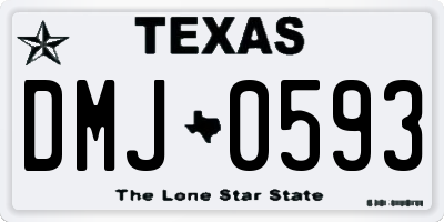 TX license plate DMJ0593