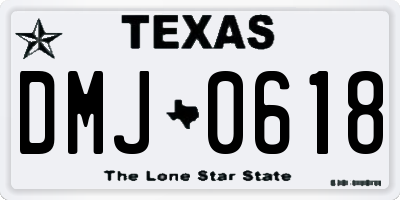 TX license plate DMJ0618