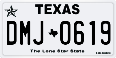 TX license plate DMJ0619