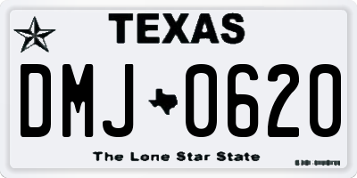 TX license plate DMJ0620