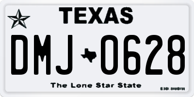 TX license plate DMJ0628