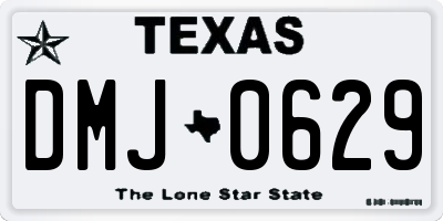 TX license plate DMJ0629