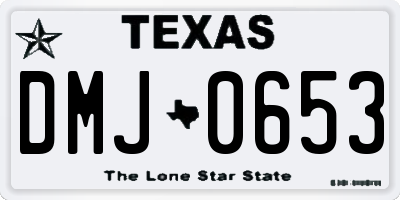 TX license plate DMJ0653