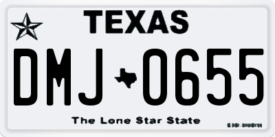 TX license plate DMJ0655