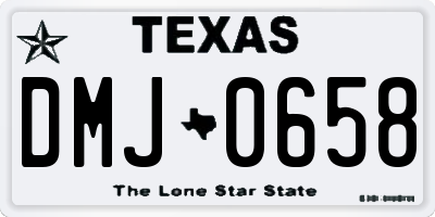 TX license plate DMJ0658