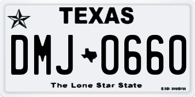 TX license plate DMJ0660