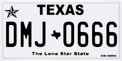 TX license plate DMJ0666