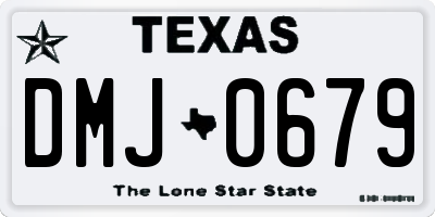 TX license plate DMJ0679