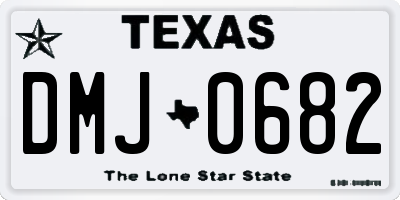 TX license plate DMJ0682