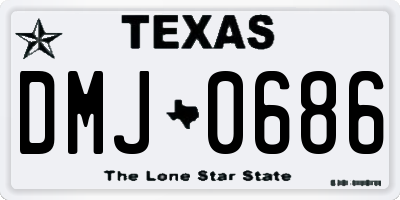 TX license plate DMJ0686