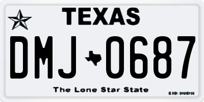 TX license plate DMJ0687