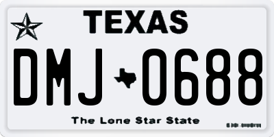 TX license plate DMJ0688