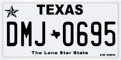 TX license plate DMJ0695