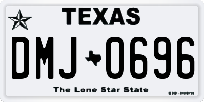TX license plate DMJ0696