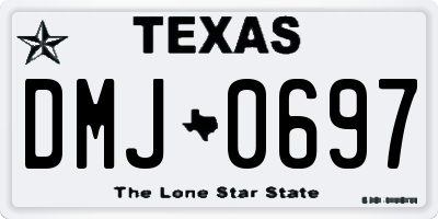 TX license plate DMJ0697