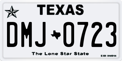 TX license plate DMJ0723