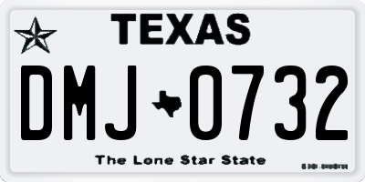 TX license plate DMJ0732