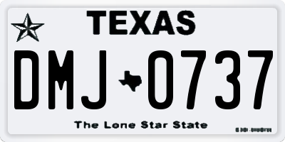 TX license plate DMJ0737