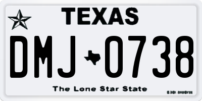 TX license plate DMJ0738