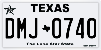 TX license plate DMJ0740