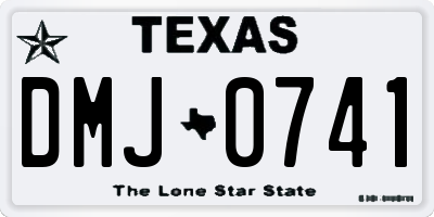 TX license plate DMJ0741