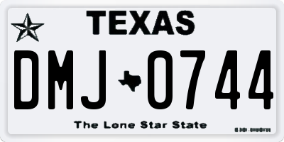 TX license plate DMJ0744