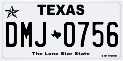 TX license plate DMJ0756