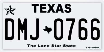 TX license plate DMJ0766