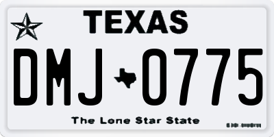 TX license plate DMJ0775