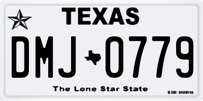 TX license plate DMJ0779