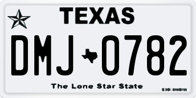 TX license plate DMJ0782