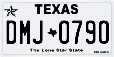 TX license plate DMJ0790