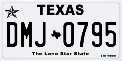 TX license plate DMJ0795