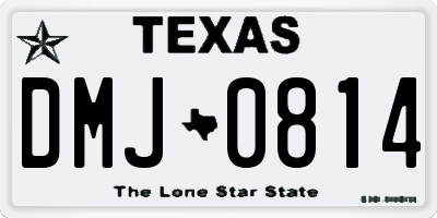TX license plate DMJ0814
