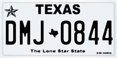 TX license plate DMJ0844