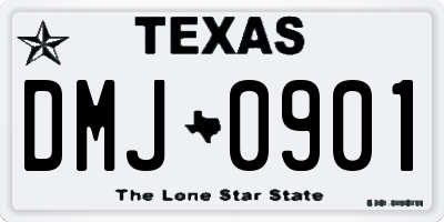 TX license plate DMJ0901
