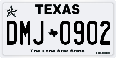 TX license plate DMJ0902