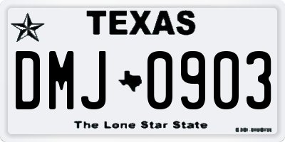 TX license plate DMJ0903